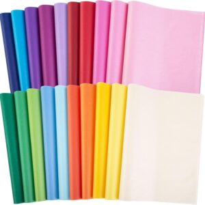 Shindel 330 Sheets Tissue Paper Bulk, 14x10 Inch Colored Wrapping Tissue Paper for Gift Bags DIY Crafts Birthday Wedding Holidays Decor 20 Colors