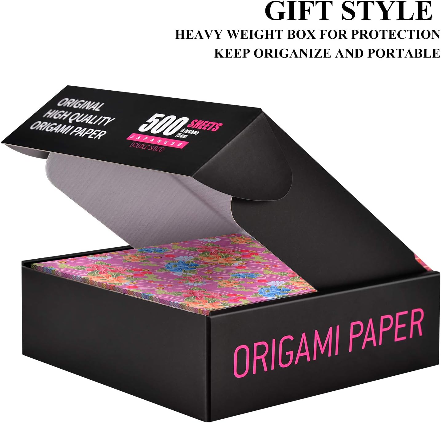 Japanese Washi Origami Paper 500 Sheets, 10 Vivid Colors, Colors Make Colorful and Easy Origami,6 Inch Square Sheet, Papers, Arts and Crafts Projects (E-Book Included) - Image 4
