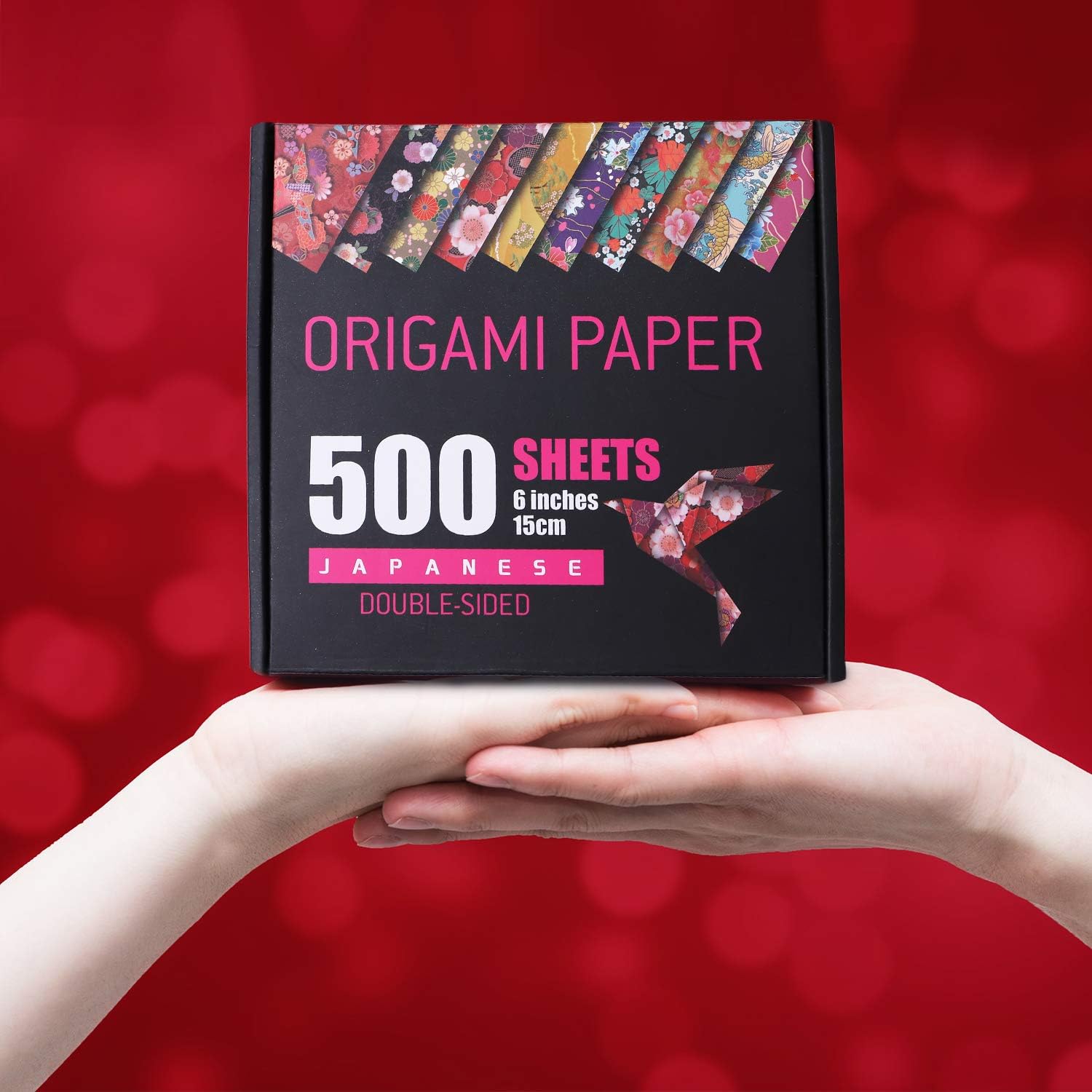 Japanese Washi Origami Paper 500 Sheets, 10 Vivid Colors, Colors Make Colorful and Easy Origami,6 Inch Square Sheet, Papers, Arts and Crafts Projects (E-Book Included) - Image 6